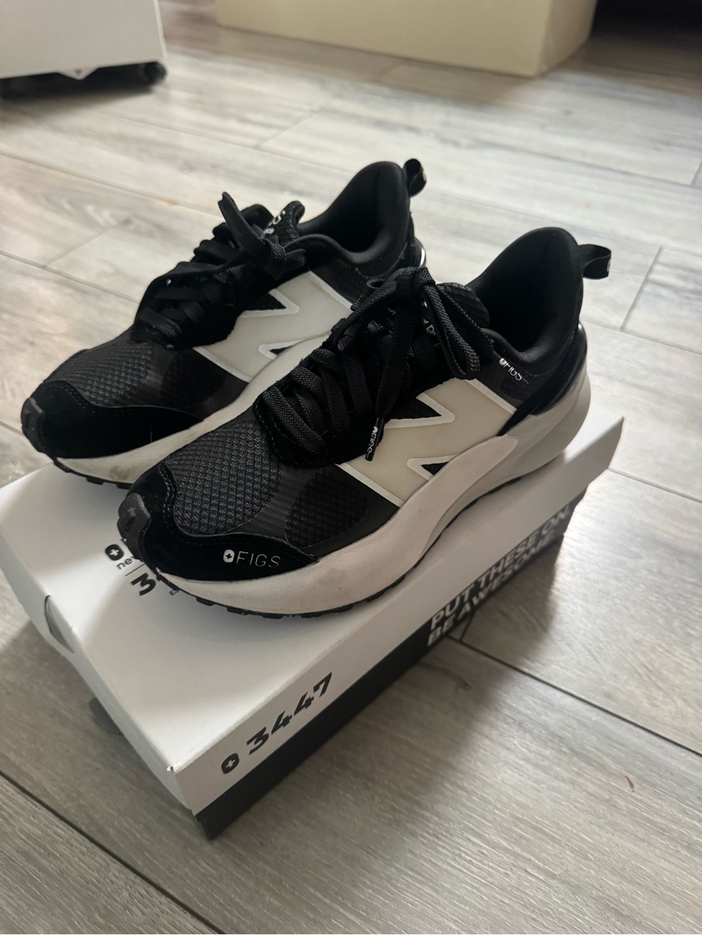 Figs Black and White Nursing Shoes